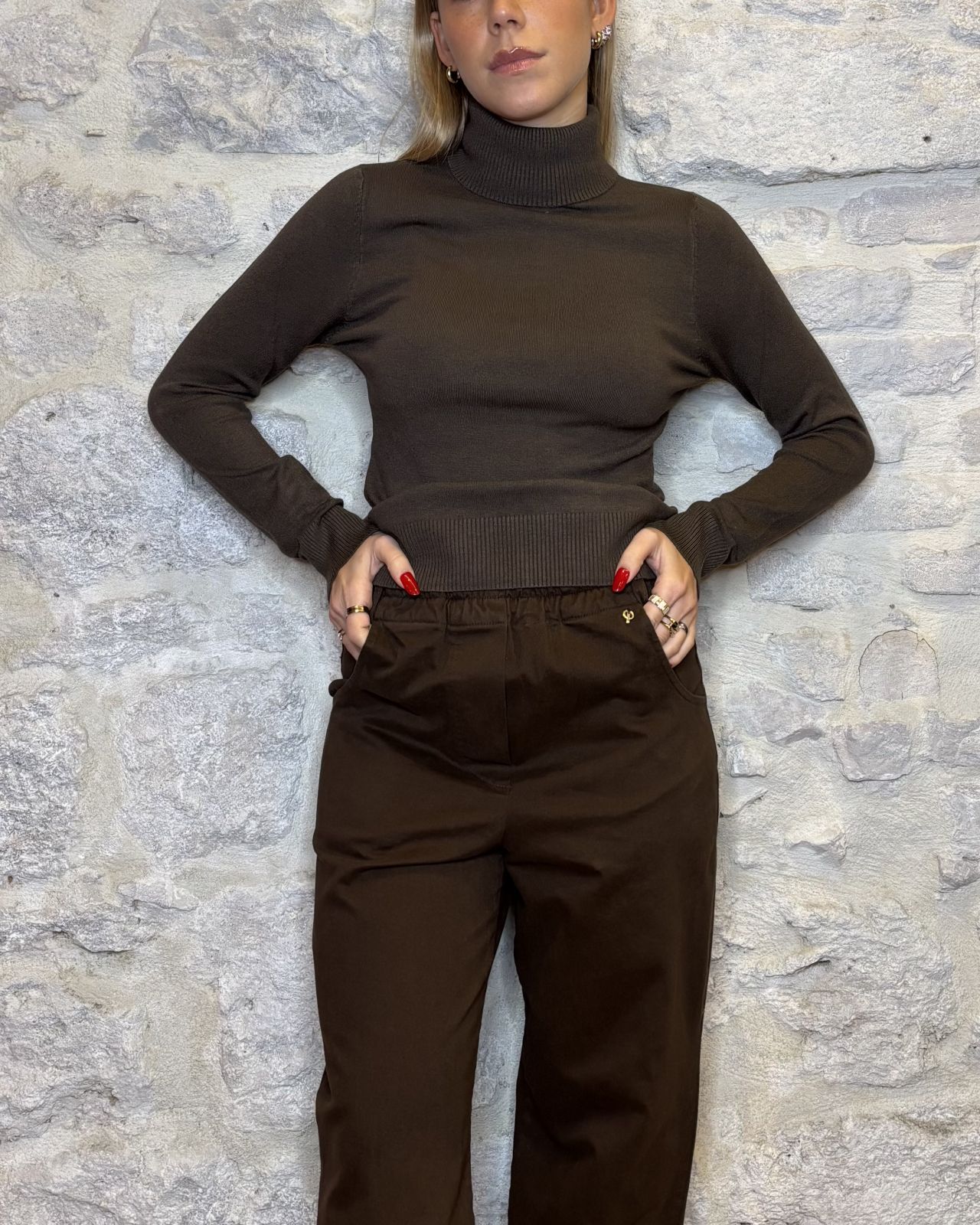 SUSY MIX maglia basica dolce vita moro Image