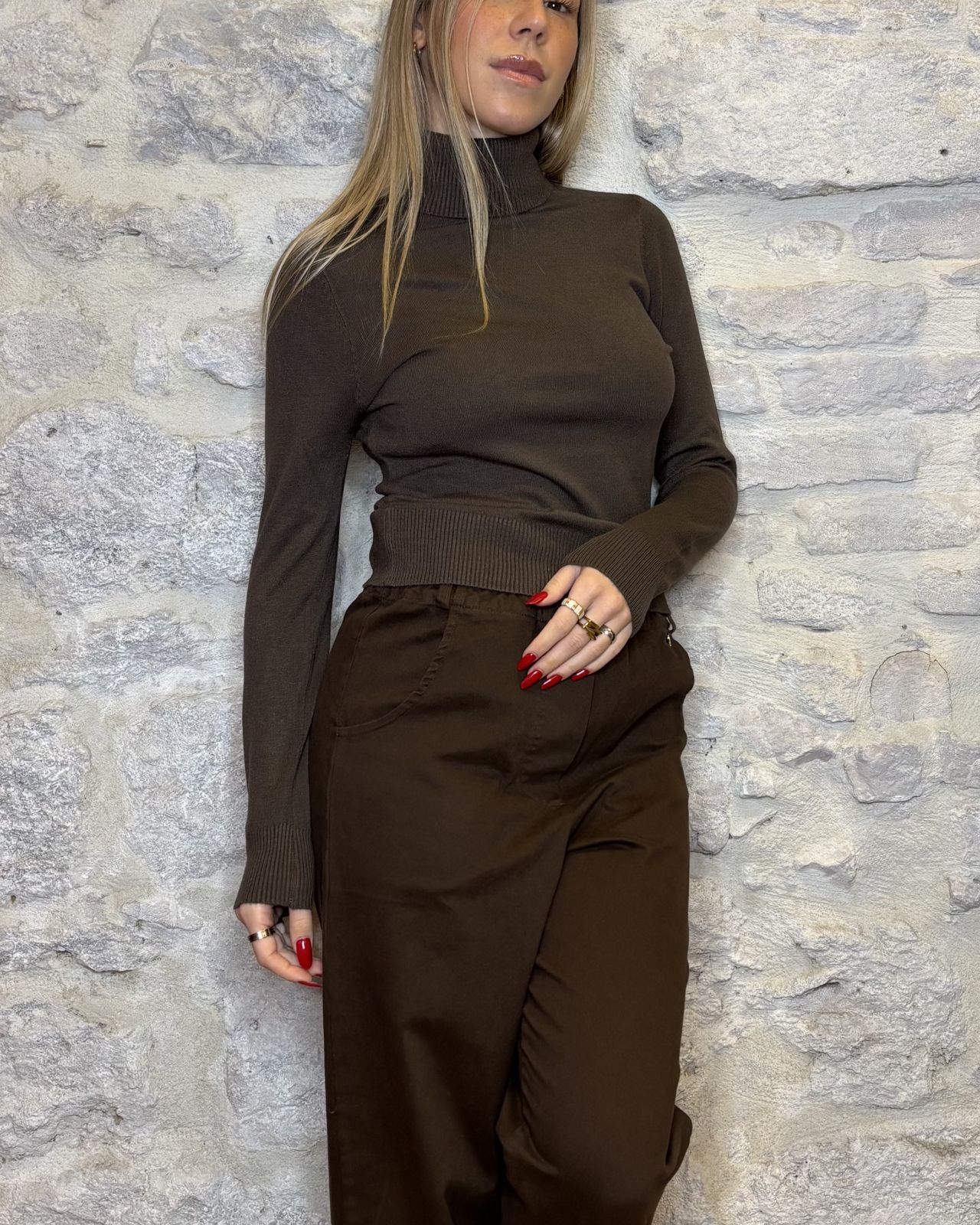 SUSY MIX maglia basica dolce vita moro Image