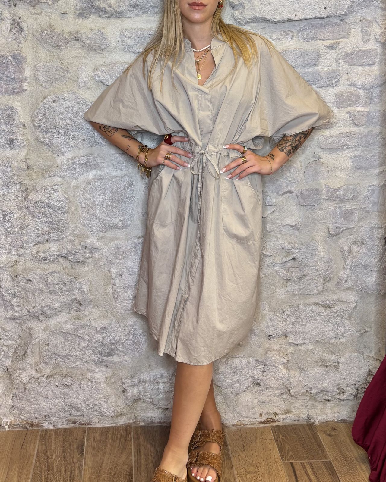 NUMERO6 SELECTION abito Kimono coulisse ecrù Image