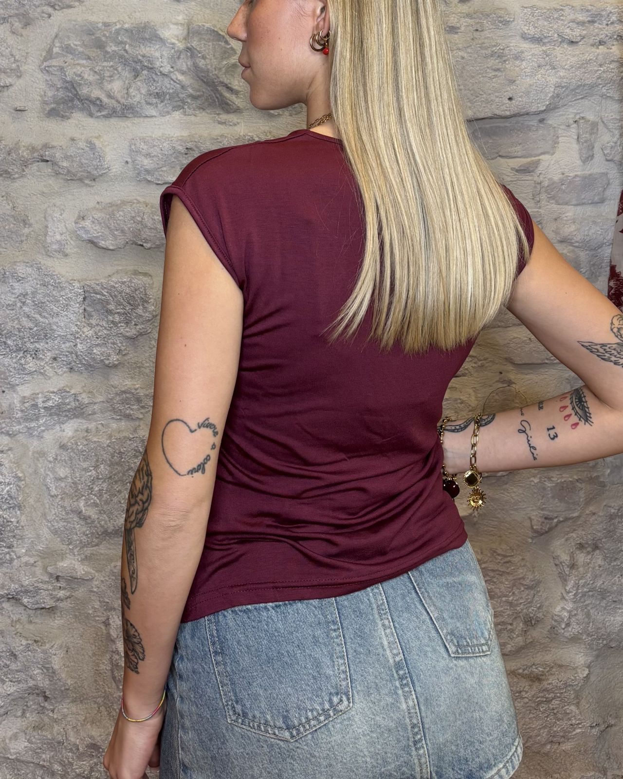 SUSY MIX T-shirt nodo rosso india Image