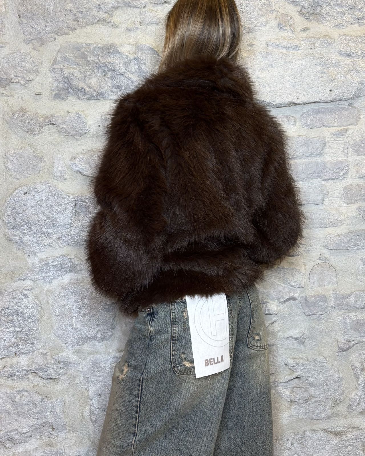 NUMERO6SELECTION eco pelliccia crop moro Image