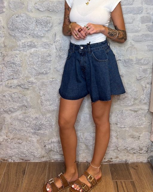 HAVE ONE shorts farfalla in jeans Image