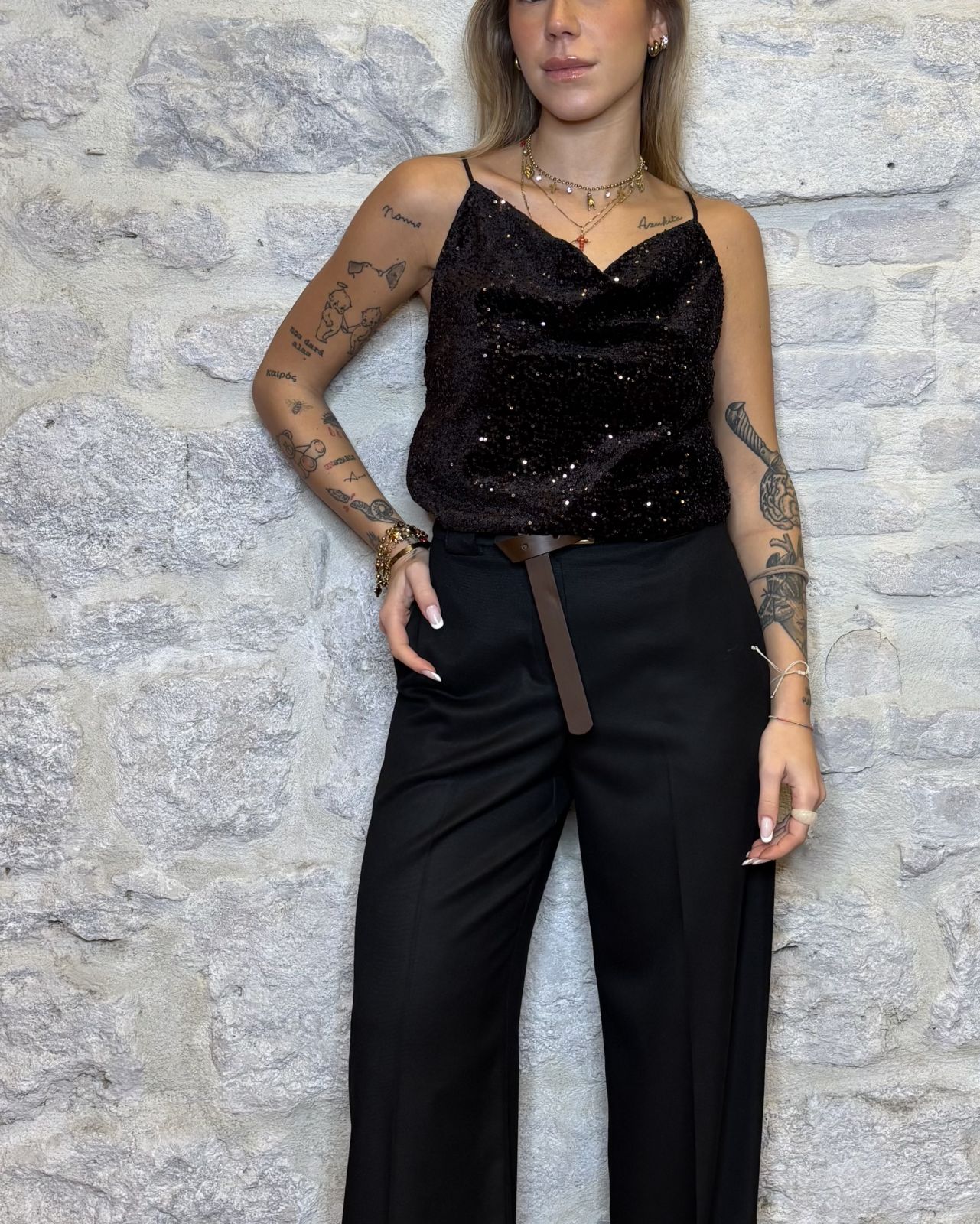 NUMERO6SELECTION top paillettes cioccolato Image