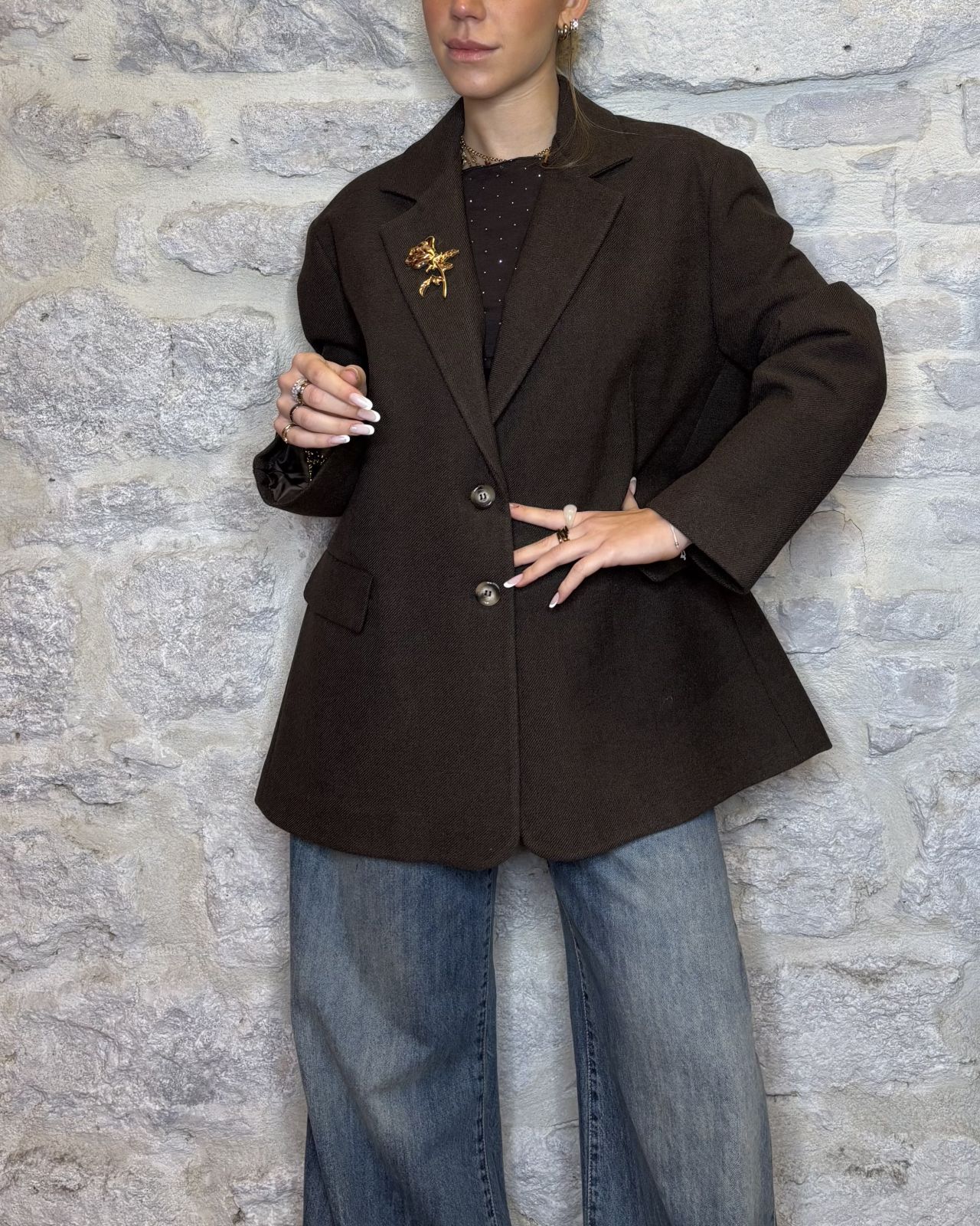 DIXIE giacca cappotto over moro Image