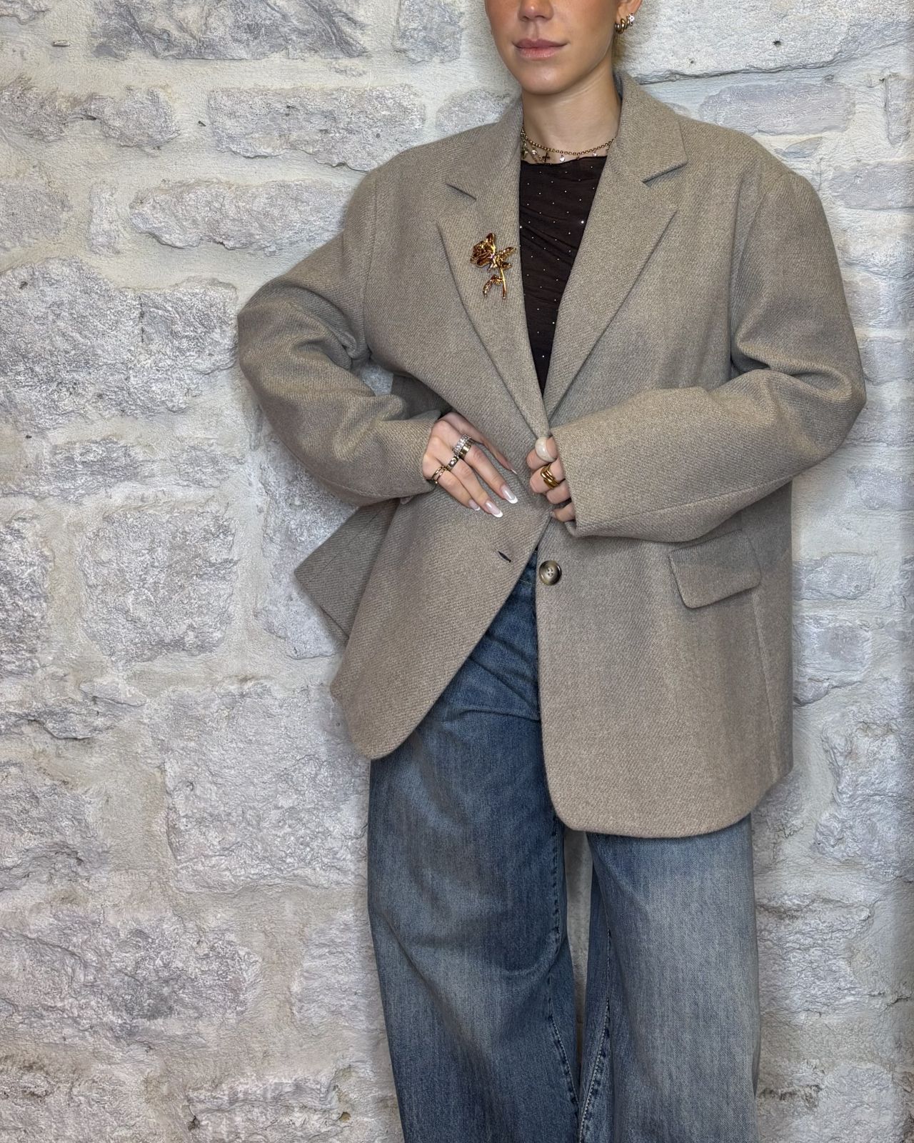 DIXIE giacca cappotto over sabbia Image