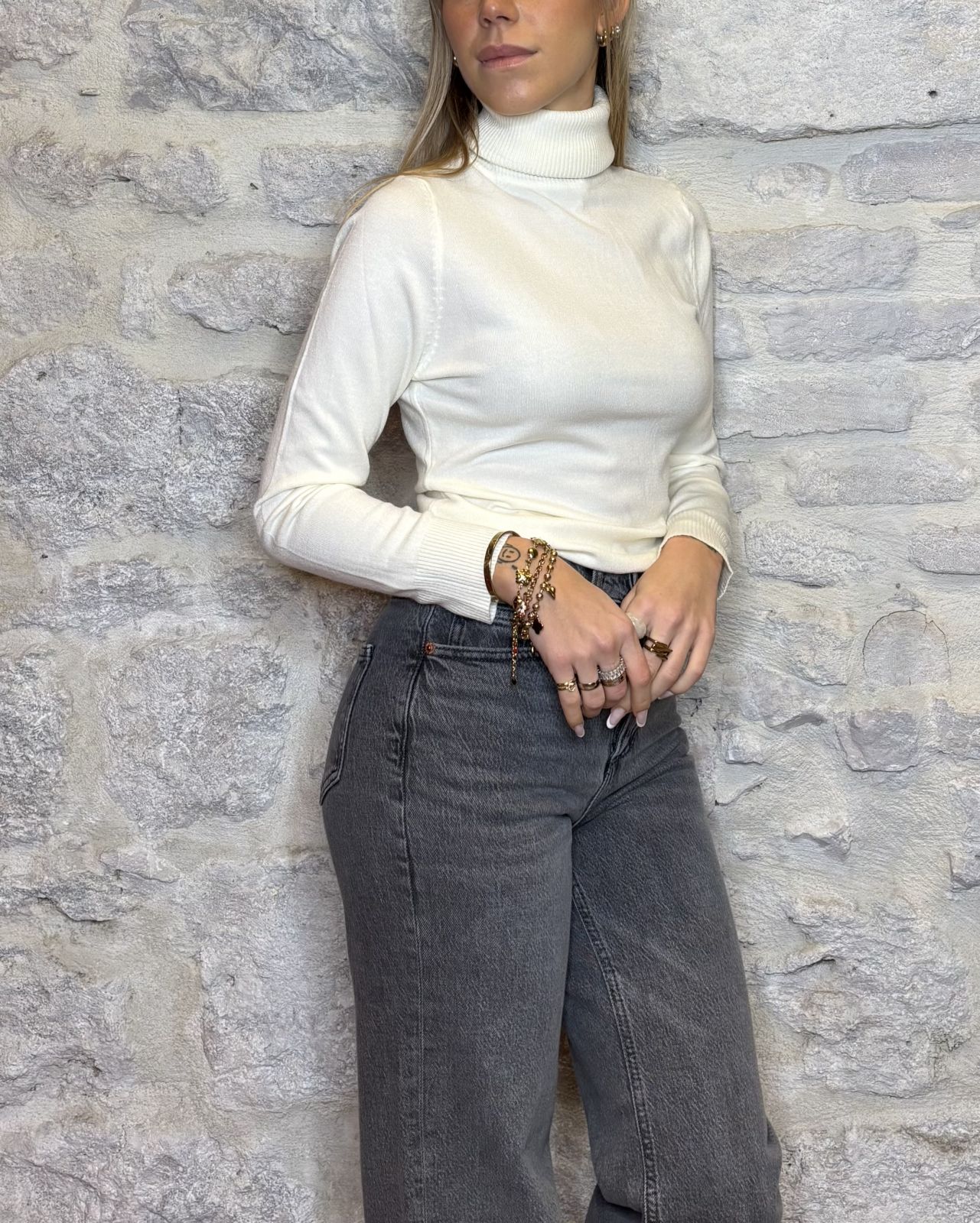 SUSY MIX maglia basica dolce vita crema Image