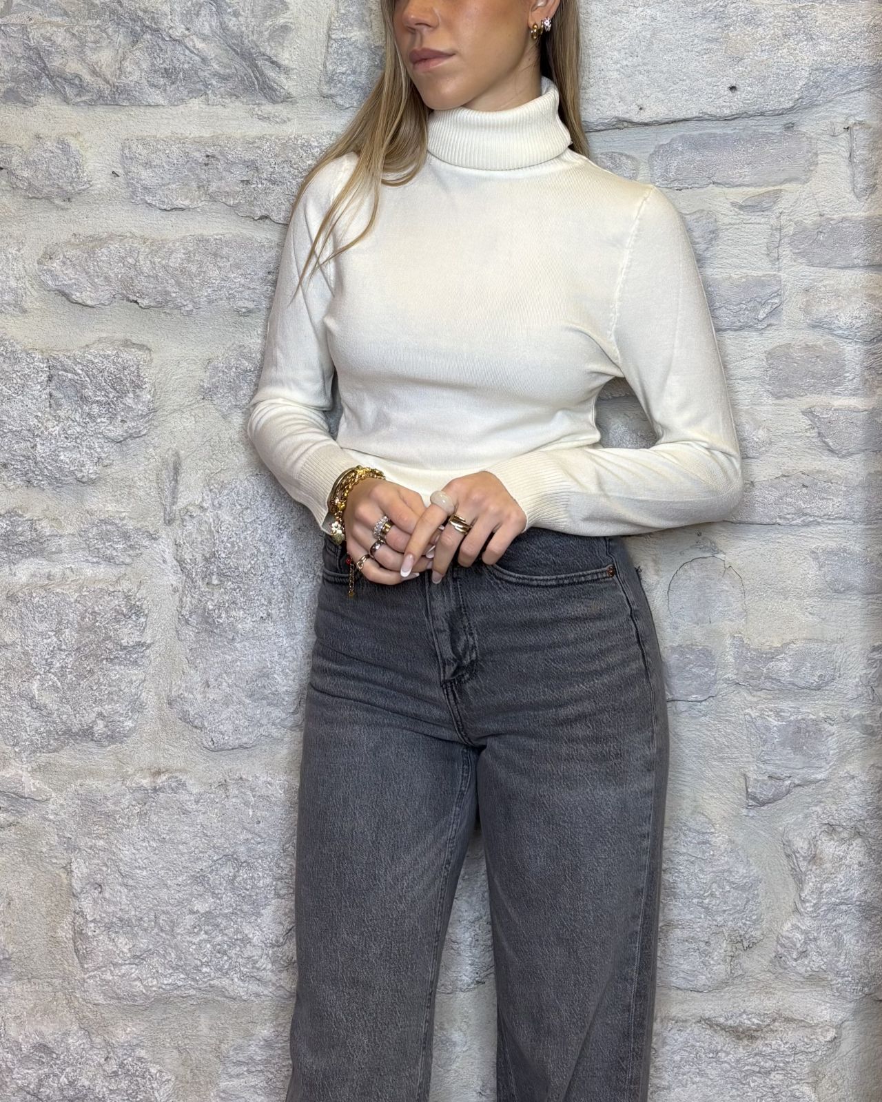 SUSY MIX maglia basica dolce vita crema Image