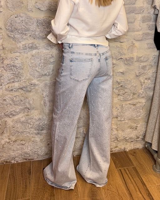 SUSY MIX Jeans palazzo con strass Image
