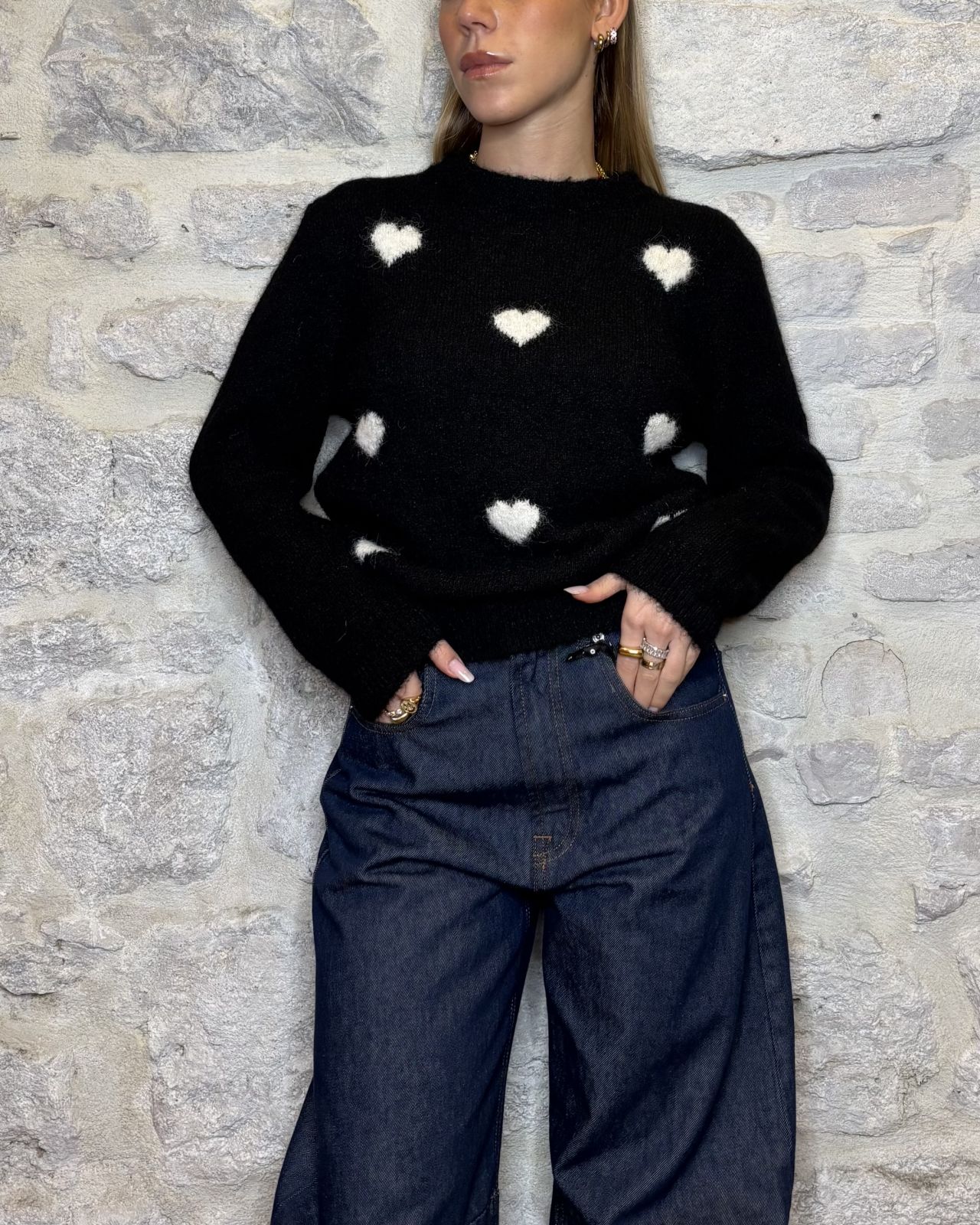 SUSY MIX maglia cuori nero Image