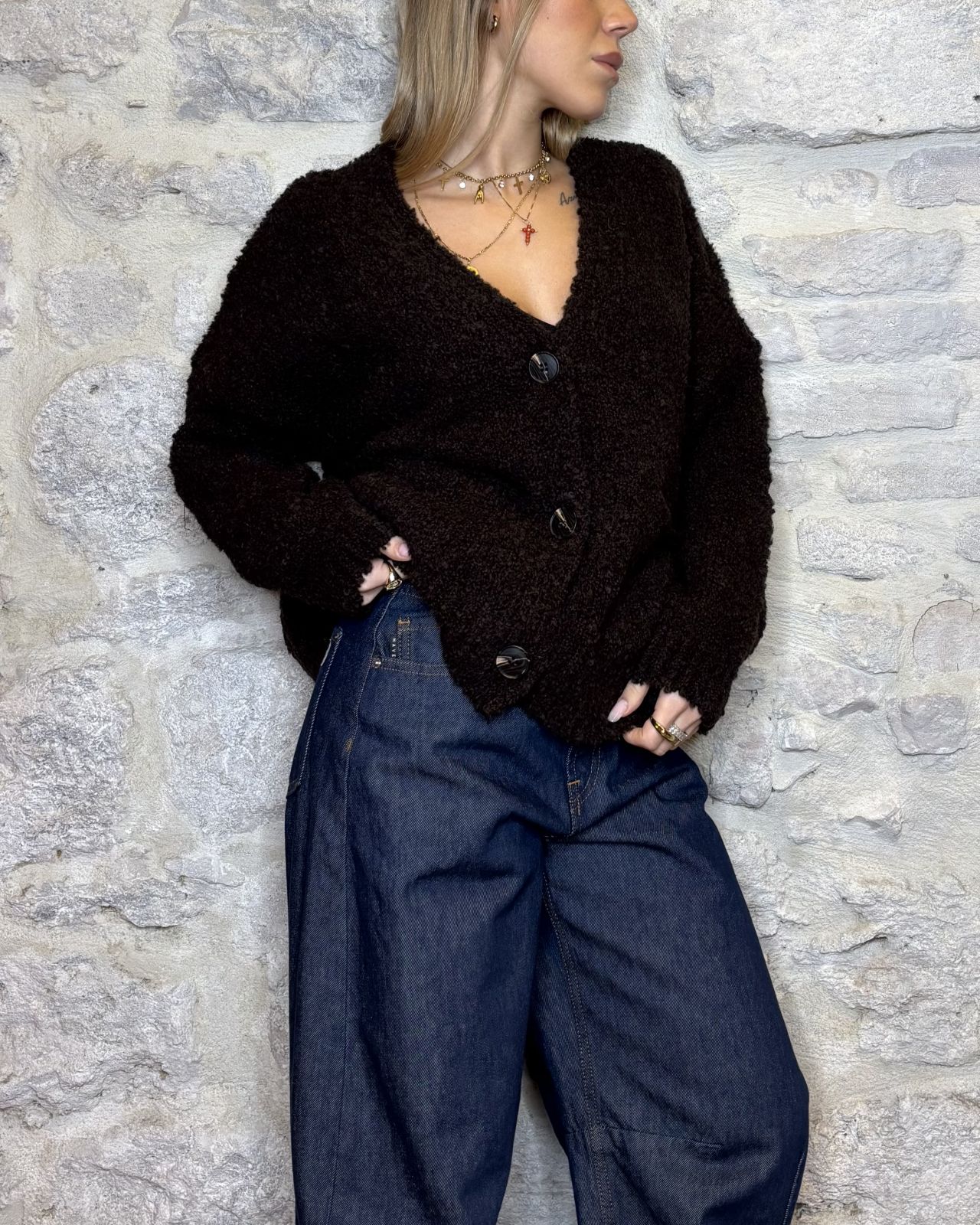 SUSY MIX cardigan over bouclè moro Image