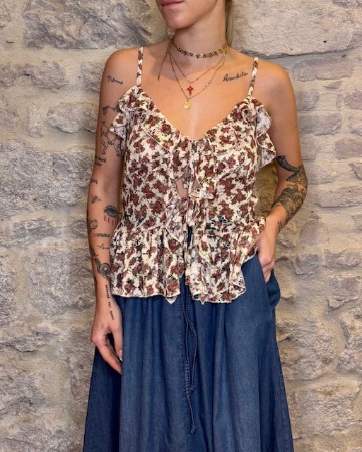 SUSY MIX top floreale in pizzo elasticizzato Image
