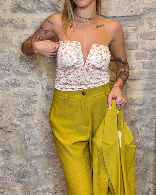 SUSY MIX fascia con coppa imbottita fiori Image