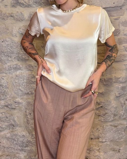 SUSY MIX T-shirt beige in viscosa Image
