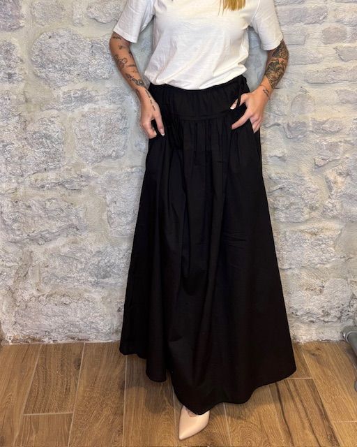 VERO MODA gonna lunga nera con elastico  Image