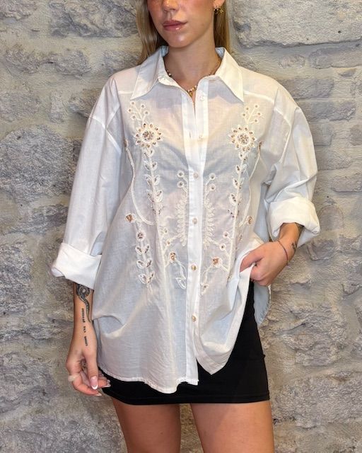 SUSY MIX Camicia ricamata con perline Image
