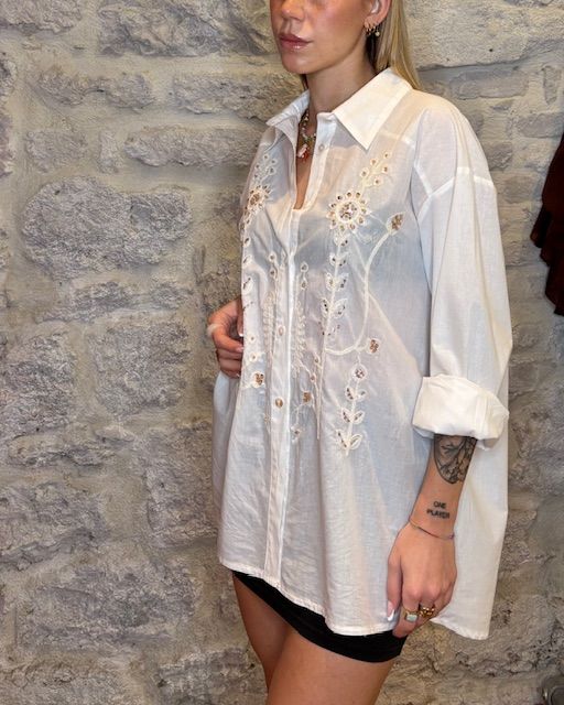 SUSY MIX Camicia ricamata con perline Image