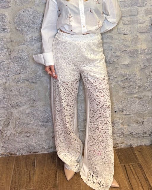 SUSY MIX Pantalone palazzo pizzo Image