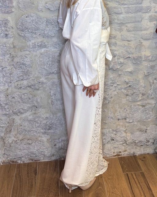 SUSY MIX Pantalone palazzo pizzo Image