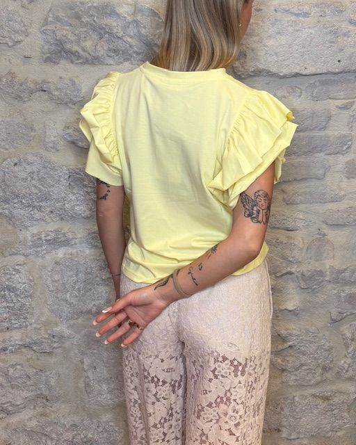SUSY MIX t-shirt manica volant giallo Image