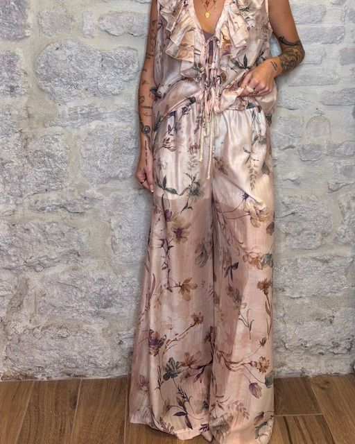 SUSY MIX pantalone floreale coulisse Image