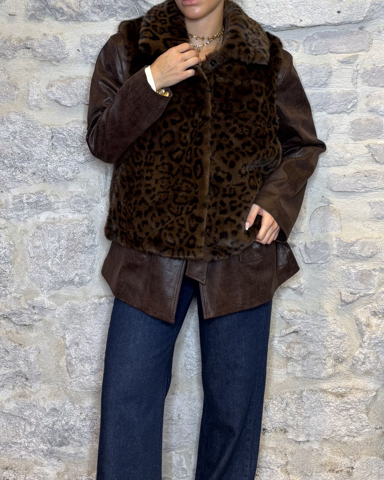 NUMERO6SELECTION Gilet ecopelliccia maculato Image